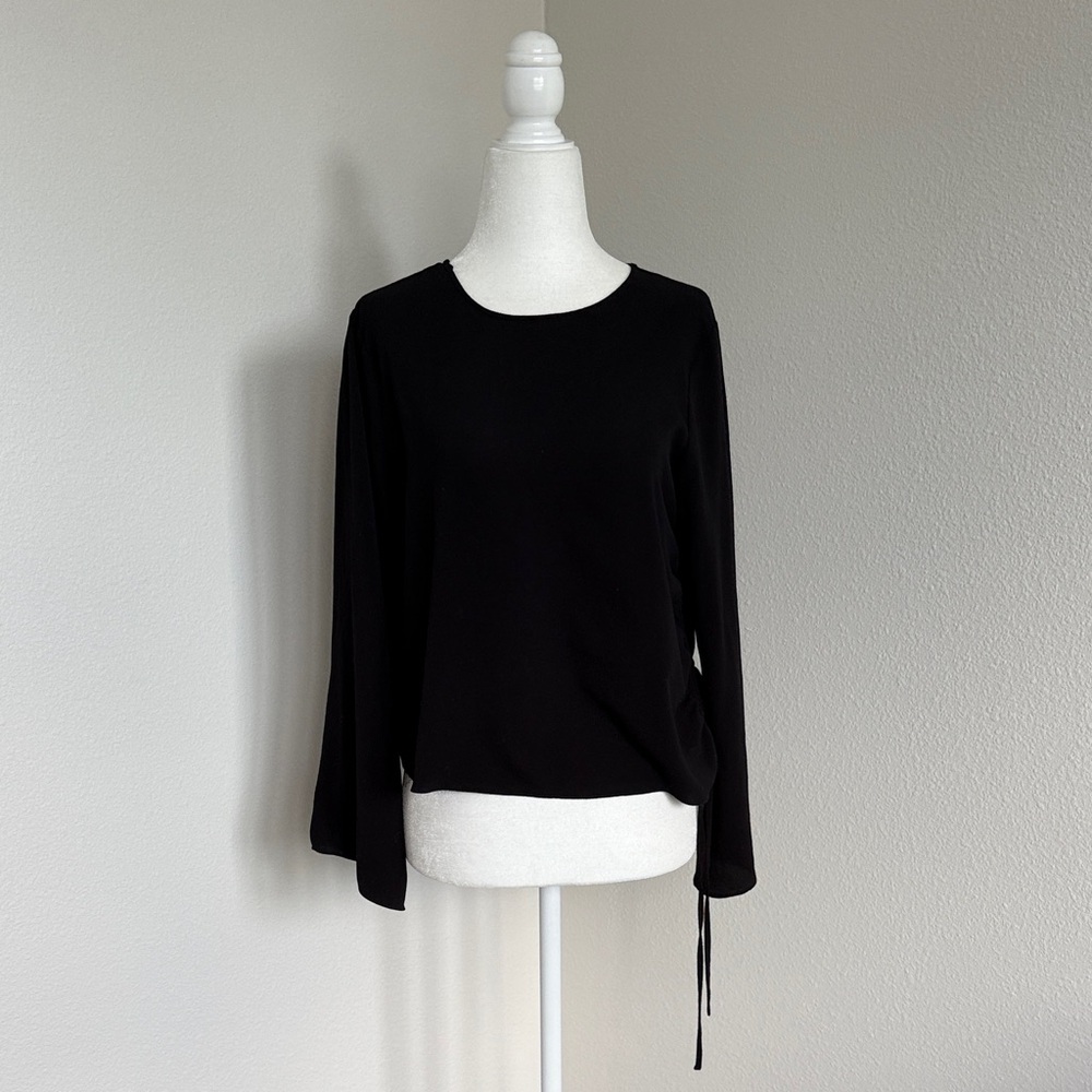 Vince Camuto Black Blouse with Tie Detail